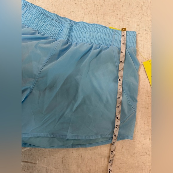 Light Blue Athletic Shorts with Zipper Pocket - Picture 5 of 9